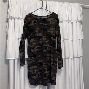 Jodifl Camo Long Sleeved Dress